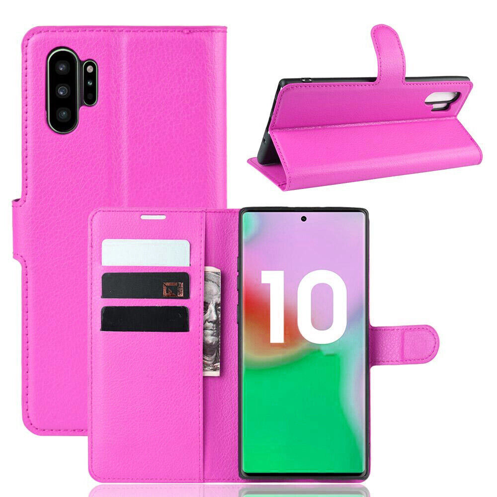 Leather Folio Wallet Case for Samsung Galaxy Note 10 Plus Leather Folio Wallet Case for Samsung Galaxy Note 10 Plus